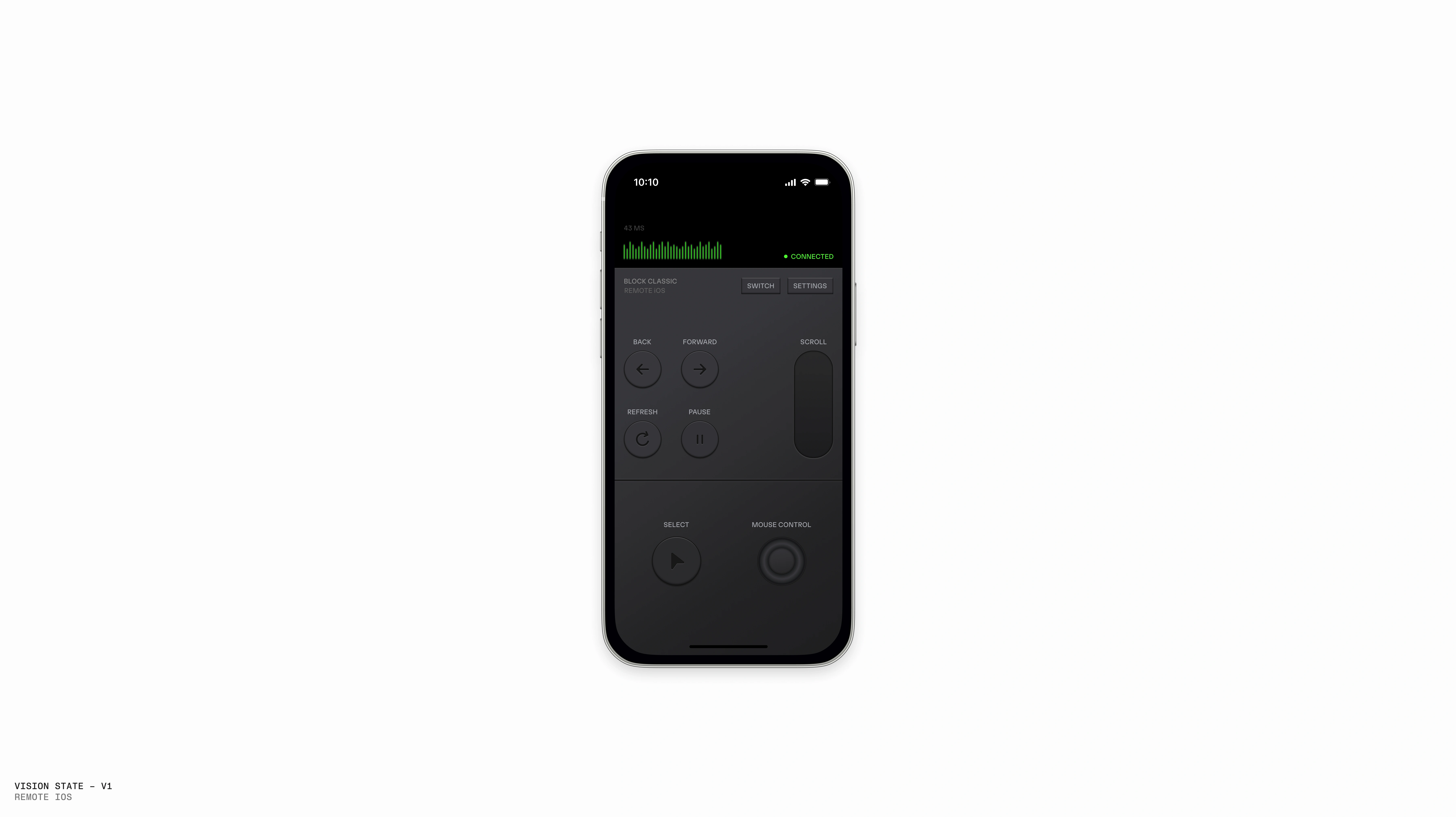 Remote iOS App Interface