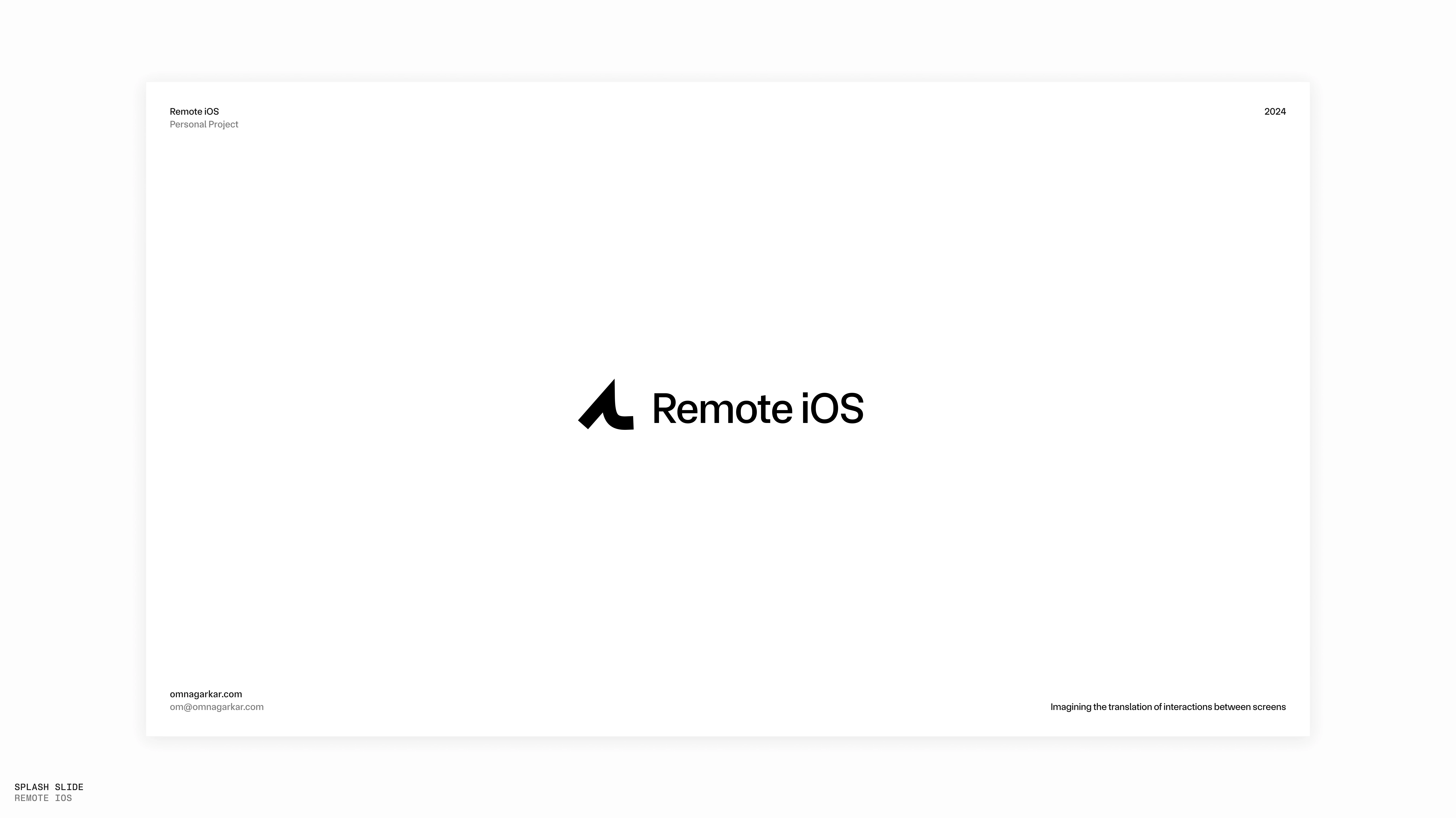 Remote iOS Connection Setup